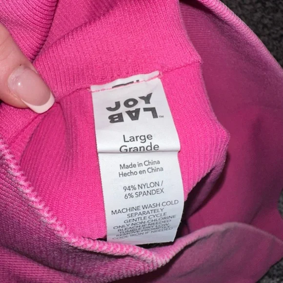 JoyLab Pink Bike Shorts High Waist Stretchy - Picture 3 of 3